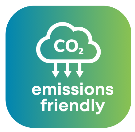 Emissions friendly icon.